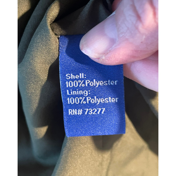 Apt. 9 Sz M Shirt Dress with Belt Roll Tab Sleeves Above-Knee Mod Olive Stripes - Picture 12 of 12